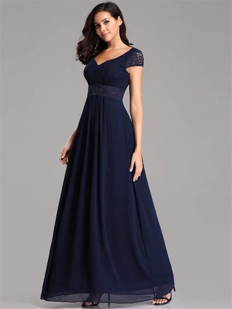 navy long dress for wedding